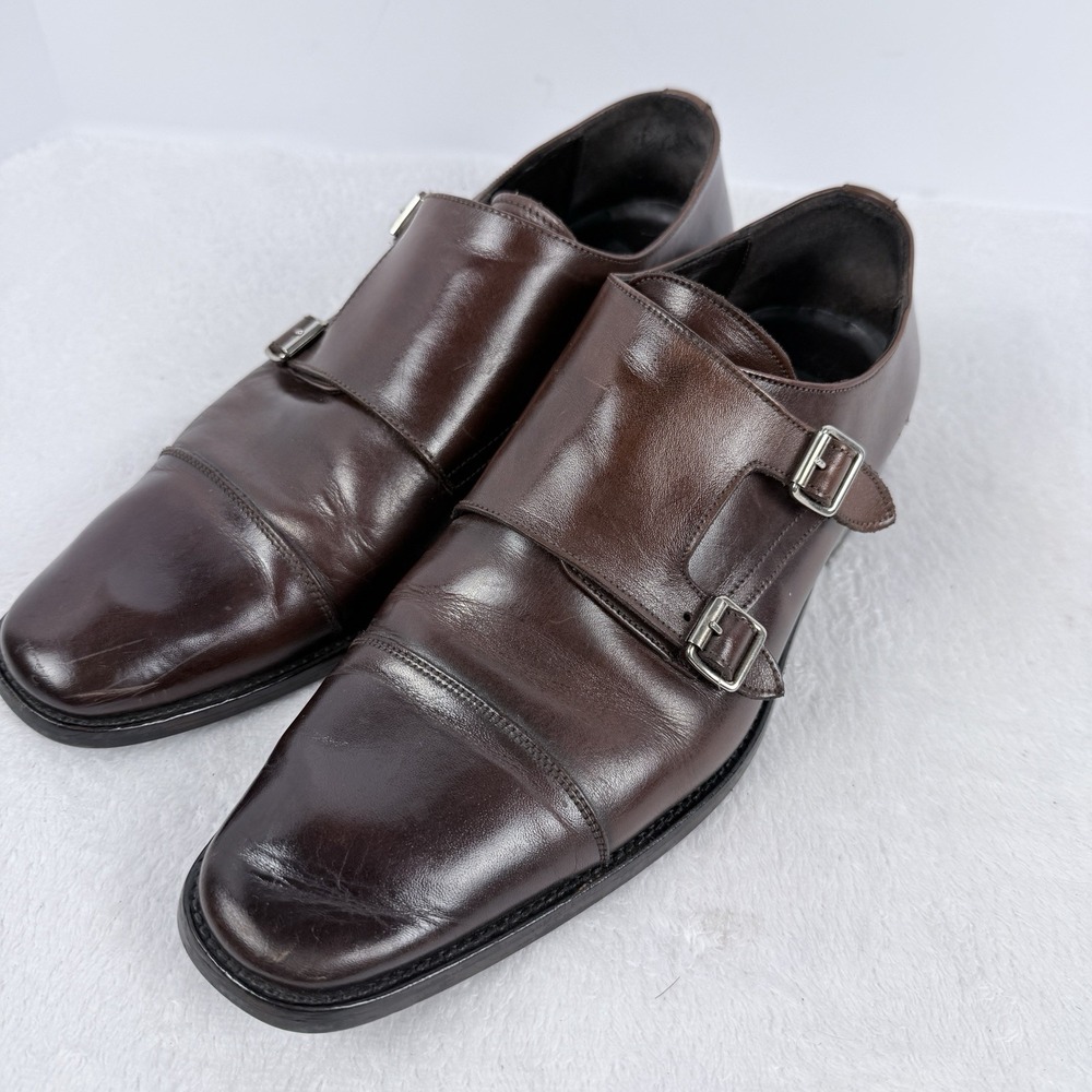 To Boot New York Adam Derrick Brown Leather Double Monk Strap Shoes Men's 9.5 - Picture 2 of 9